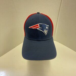 New England Patriots Fitted Hat Cap Size Small Medium Mesh Back New Era Red Blue
